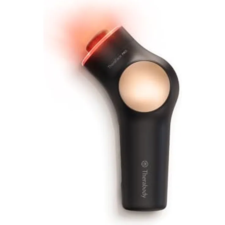 THERABODY TheraFace PRO, All-in-One Gesichts-Massagegerät mit Mikrostrom, LED-Lichttherapie und perkussiver Reinigung, schwarz
