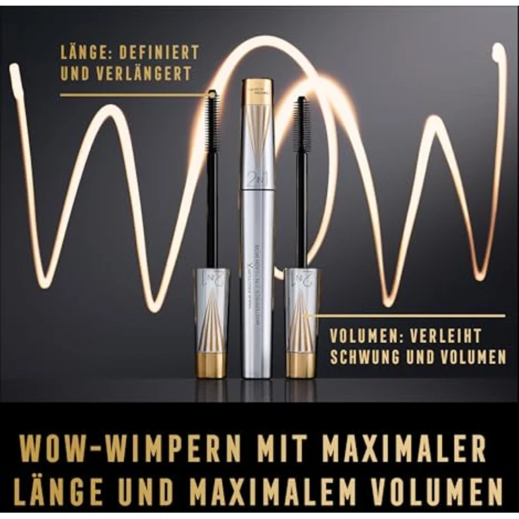 Max Factor Masterpiece Lash Wow Mascara, 2 in 1 Bürste für längere, geschwungenere und vollere Wimpern, Farbton Black Brown, 7 ml – Bild 7