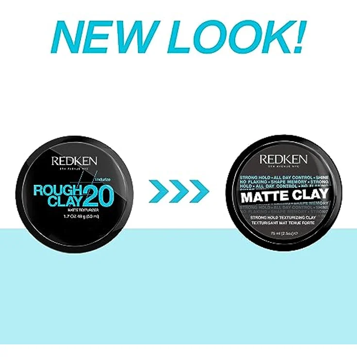 REDKEN Matte Clay | Stylingknete für einen flexiblen Bettenkopfhalt | Für Damen und Herren | Farbsichere Formel mit UV-Filtern | 50ml – Bild 5