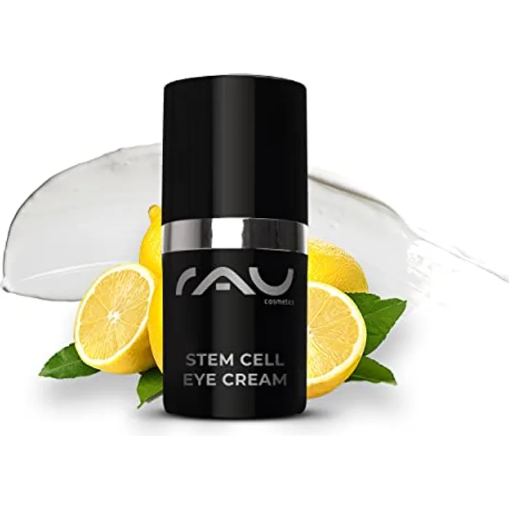 RAU Cosmetics Augencreme gegen Falten & Augenringe - Stem Cell Eye Cream 15 ml - Hyaluronsäure, Stammzellen, Squalan, Albizia Julibrissin und Phospholipiden - Anti Aging Augenlifter Booster