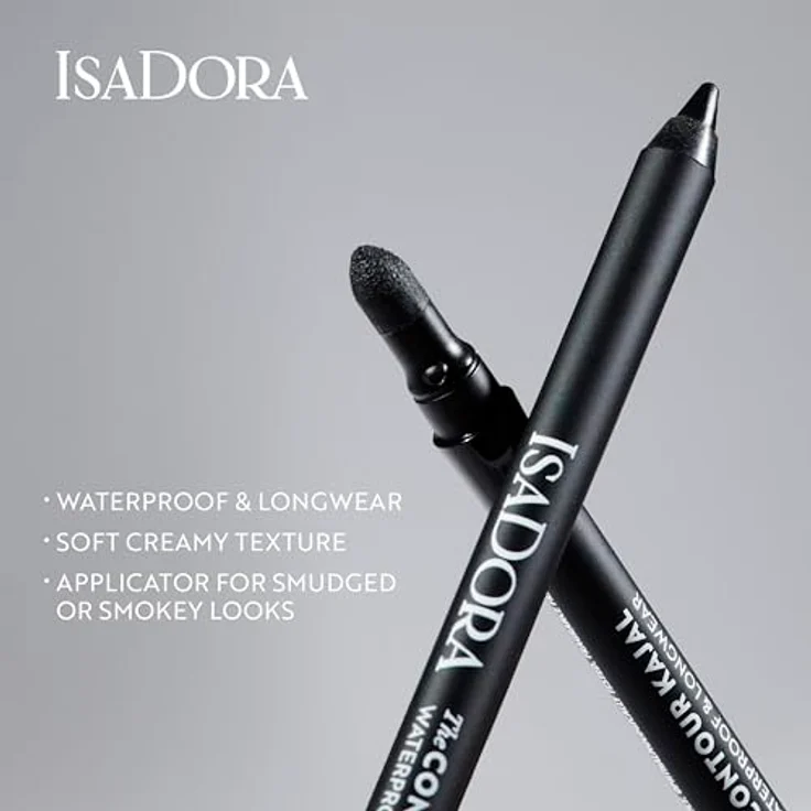 IsaDora Perfect Contour Kajal Eyeliner, wasserfester und langanhaltender Augenkonturenstift in Intense Black, 1,2 g – Bild 3