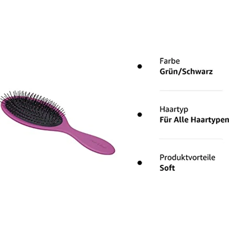 Clauss Wet & Brush Haarbürste, Mit Soft Touch-Griff, Grün/Schwarz – Bild 2