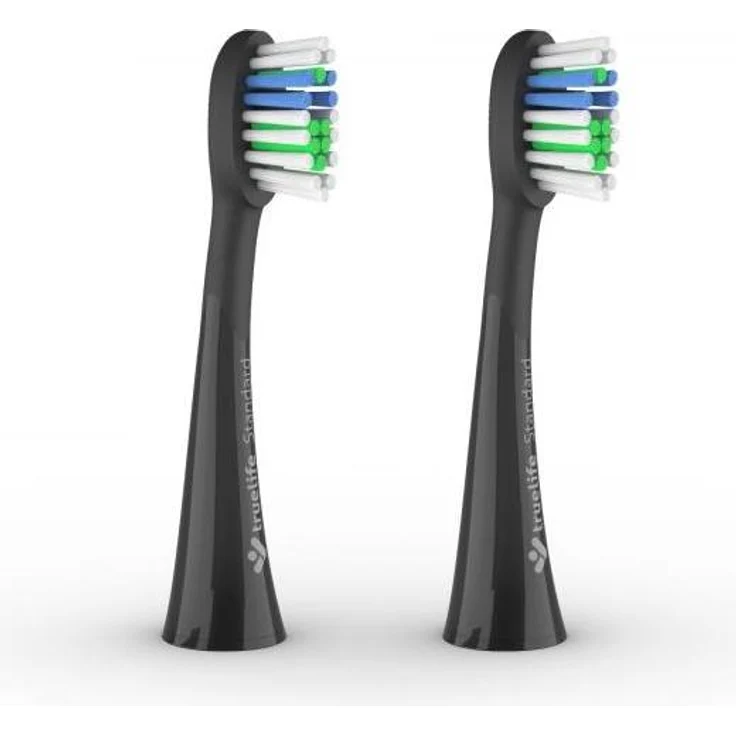 Truelife SonicBrush K-Serie, Zahnbürstenkopf Standard Plus, 2er Pack, schwarz, für präzise Zahnreinigung und Fleckenentfernung