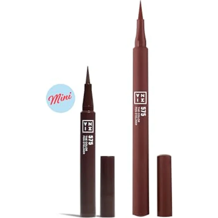 3INA The Color Pen Eyeliner Mini, Filzstift-Eyeliner, 0,6 ml, Farbton 575 - Brown, vegan, präzise Linienführung – Bild 3
