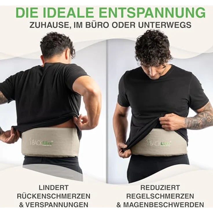 BACKLAxx® Massagegerät Akupressur Lendengürtel, Umweltfreundliches Halbleinen, 100% reine Kokosfasern, Intensitätsregulierung, blau – Bild 6