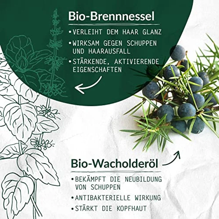 Logona Anti-Schuppen Wacholderöl Shampoo 250 ml – Bild 4