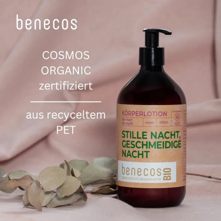 benecos BIO - Körperlotion BIO-Wildrose - rosiger Duft, vegan, aus recyceltem Plastik, COSMOS Organic – Bild 4