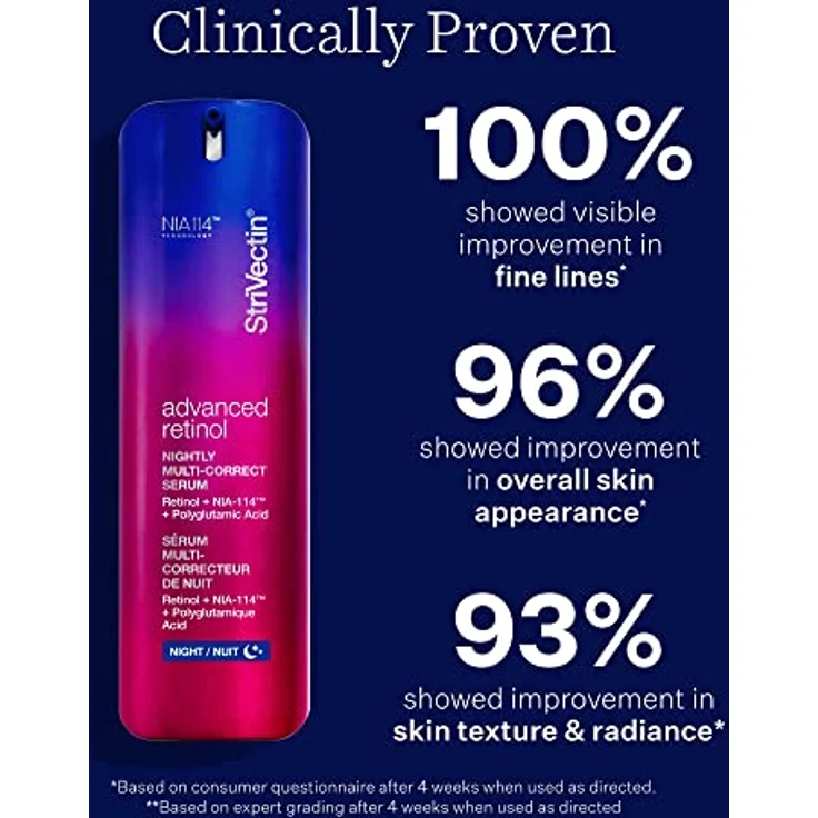 StriVectin Advanced Nächtliches Retinol-Multikorrekturserum (30ml) | Kämpft gegen Zeichen von Hautalterung, Verbessert das Aussehen von feine Linien, Falten, Hautton und Textur – Bild 4