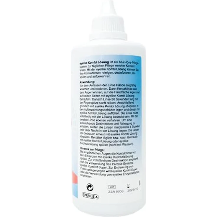 Eyelike Kombi-Lösung 360ml All-in-One-Lösung zur Reinigung, Desinfektion & Aufbewahrung – Bild 3