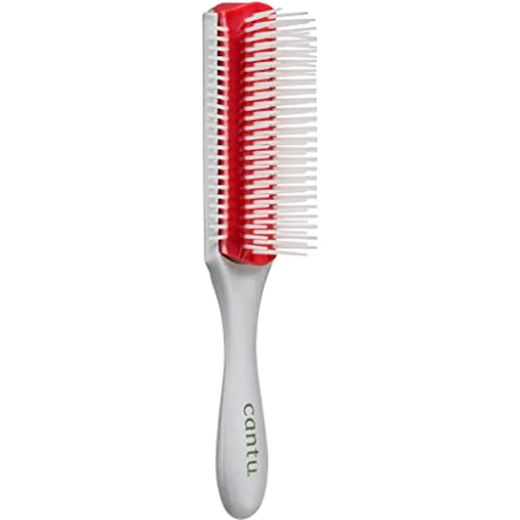 Cantu Dicker Entwirrungspinsel, zuverlässiger Entwirrungshelfer mit rutschfestem Griff, orange, weiß – Bild 2