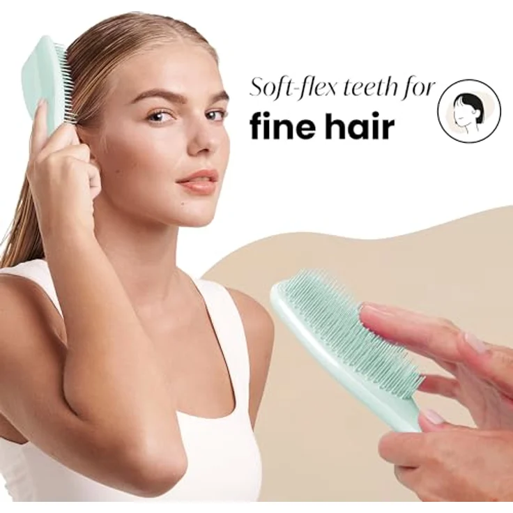 Tangle Teezer Ultimate Detangler Brush, Bürste für trockenes und nasses Haar, reduziert Haarbruch bei coloriertem, feinem und brüchigem Haar, Eisblau – Bild 3