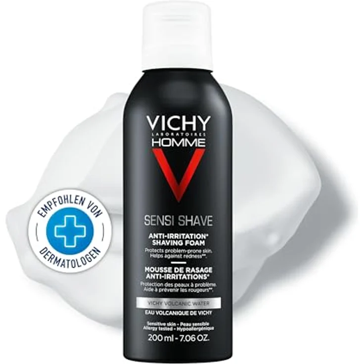 Vichy Homme Rasierschaum Anti-Hautirritationen für empfindliche Haut geeignet 200 ml – Bild 2