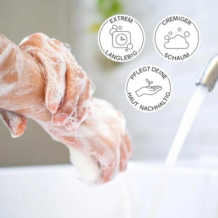 Puremetics Haarseife Zitrone-Vanille, 75g, veganes Shampoo mit Bio-Ölen und 7% Überfettung, orange – Bild 4