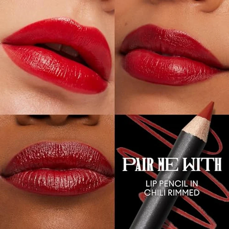 MAC Macximal Sleek Satin Lipstick 813 LEFT ON RED 3,5 g, Intensives Ziegelrot – Bild 3