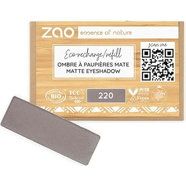 Zao Matt Eyeshadow Refill, Lidschatten 1,3 g, in verschiedenen Farben erhältlich, hoher Tragekomfort und Deckkraft – Bild 1