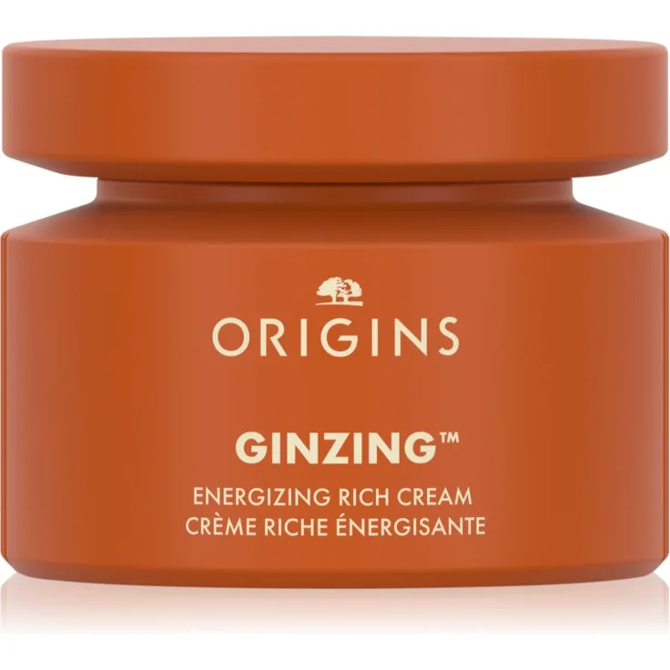Origins GinZing™ Energizing Rich Cream, revitalisierende Gesichtscreme für trockene Haut, 50 ml, vegan mit Koffein und Jojobaöl