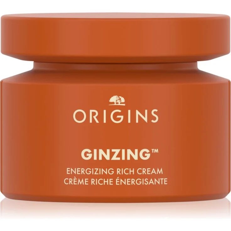 Origins GinZing™ Energizing Rich Cream, revitalisierende Gesichtscreme für trockene Haut, 50 ml, vegan mit Koffein und Jojobaöl