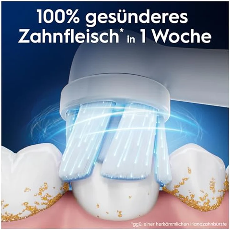 Oral-B iO Sanfte Reinigung, ORIGINAL Aufsteckbürsten mit abgewinkelten Borsten zur effektiven Plaque-Entfernung, weicher Bürstenkopf, weiß, 10 Stück – Bild 2