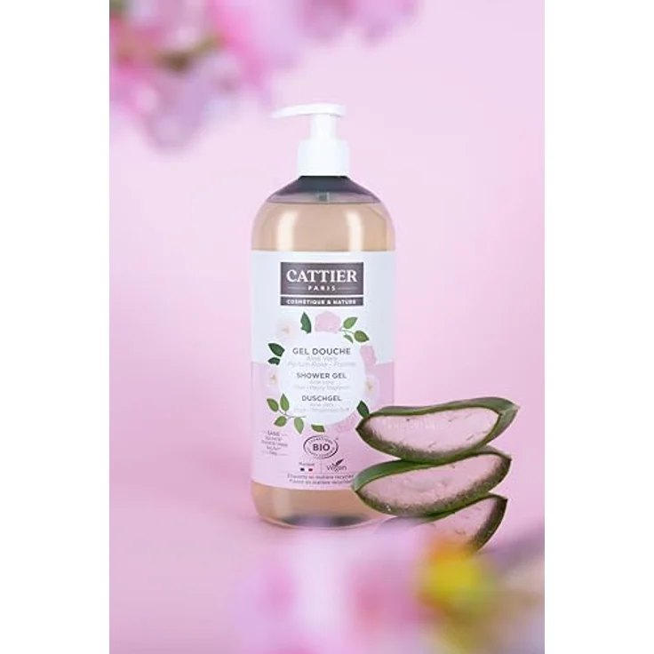 CATTIER PARIS Duschgel Rose - Peony - Aloe Vera - 1000ml, seifen- & sulfatfrei, aus recyceltem Plastik – Bild 4