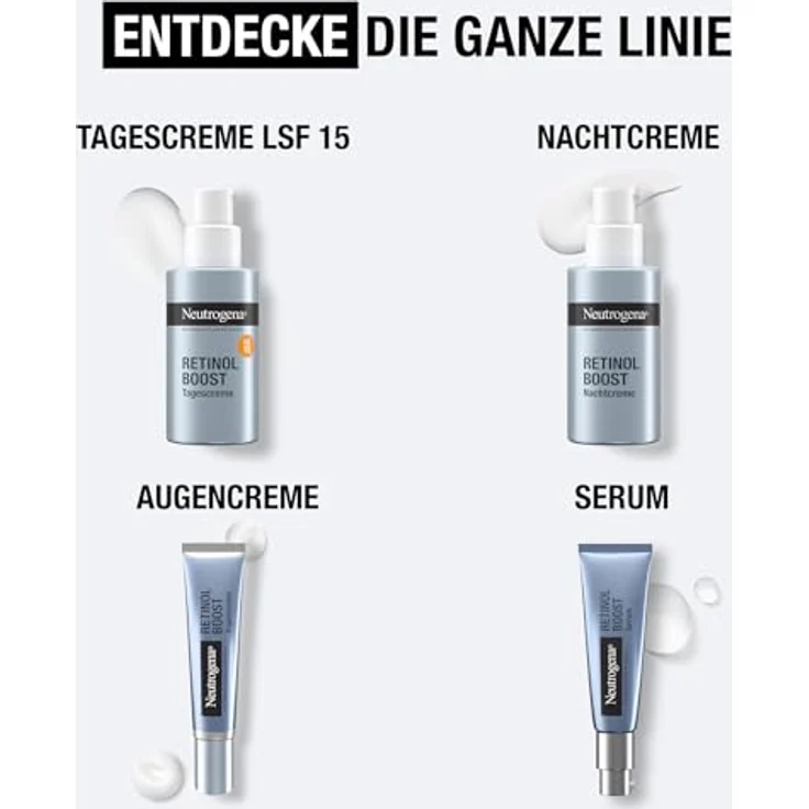 Neutrogena Retinol Boost Nachtcreme, Unisex, Anti-Falten Gesichtspflege, 50 ml Pumpenflasche, feuchtigkeitsspendend, kräftigend, glättend – Bild 7