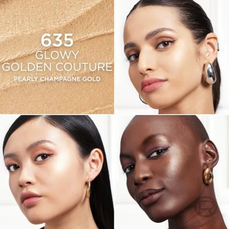 L'Oréal Paris Lumi Le Glow Highlighter Sticks Glowy, Goldene Couture, Strahlender Teint, Leicht aufbaubar, 7 ml – Bild 4