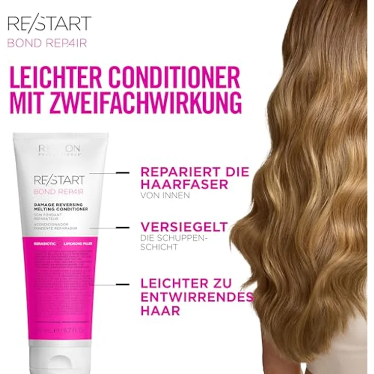 REVLON PROFESSIONAL RE/START Bond Repair – Damage Reversing Melting Conditioner, 750 ml, vegane Spülung für geschädigtes Haar, 4-in-1-Technologie, repariert Haarschäden, pflegt & entwirrt sofort – Bild 3