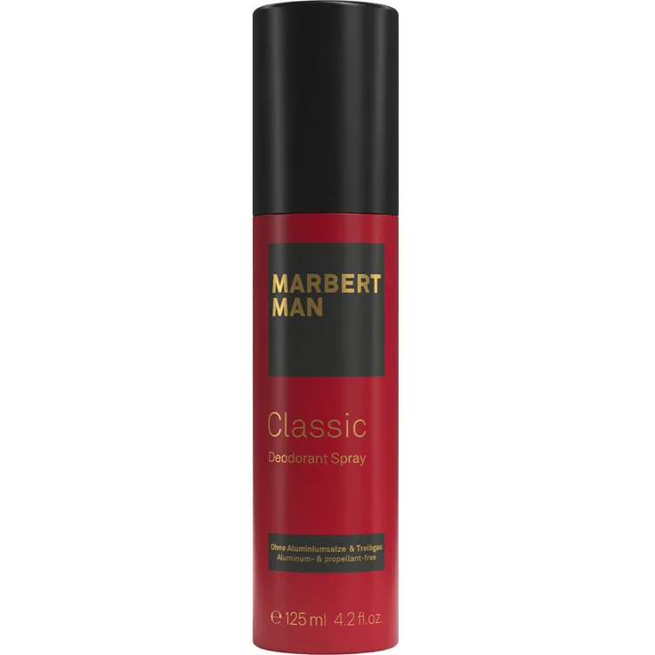 Marbert Man Classic Natural Deodorant Spray, 125 ml, nachhaltiger Schutz mit Bisabolol, ohne Treibgas