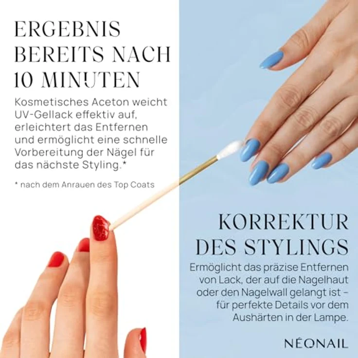NÉONAIL UV Gel Polish Remover Aceton 100 ml - Zum Entfernen von UV Nagellack, Tips, Kleber oder Acrylnägeln geeignet – Bild 4
