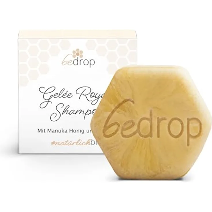 bedrop Festes Shampoo mit Gelée Royale, Manuka Honig & Propolis für brüchiges, sanftes & gesundes Haar, feste Haarseife - 65g