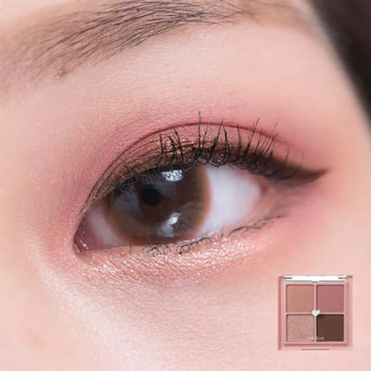 rom&nd Better Than Eyes Lidschattenpalette, Intensives mattes und schimmerndes Finish, Warm Neutrals, 6.5 g (02 DRY ROSE) – Bild 2