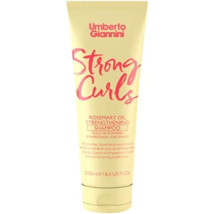 Umberto Giannini Strong Curls Rosemary Oil Shampoo, veganes & sulfatfreies Haarshampoo mit Biotin und Rosmarinöl, 300 ml