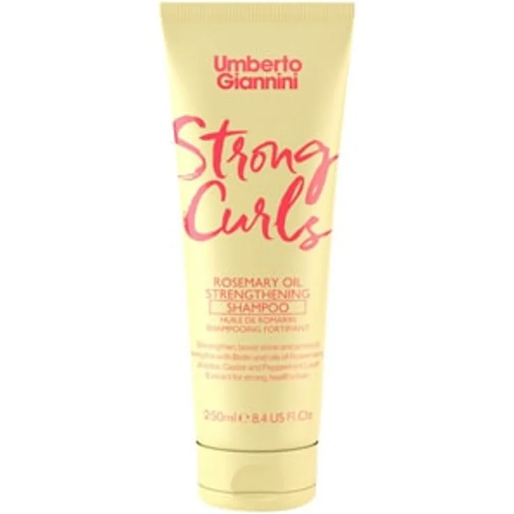Umberto Giannini Strong Curls Rosemary Oil Shampoo, veganes & sulfatfreies Haarshampoo mit Biotin und Rosmarinöl, 300 ml