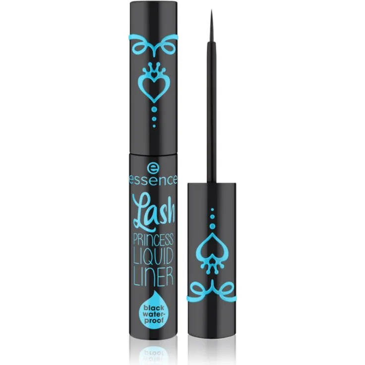 essence Lash PRINCESS Flüssige Eyeliner, 3 ml, schwarz, intensive Farbe für präzise Linien