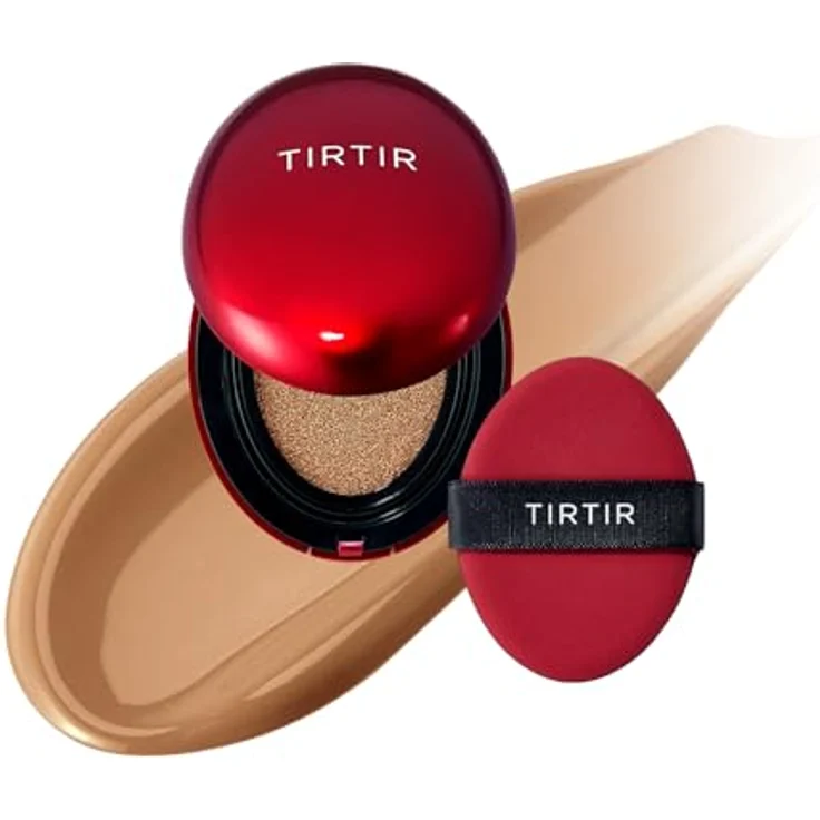 TIRTIR Mask Fit Red Cushion Mini, langanhaltendes Make-up im Schwämmchen, Farbton 34N Pecan, 4.5 g – Bild 1