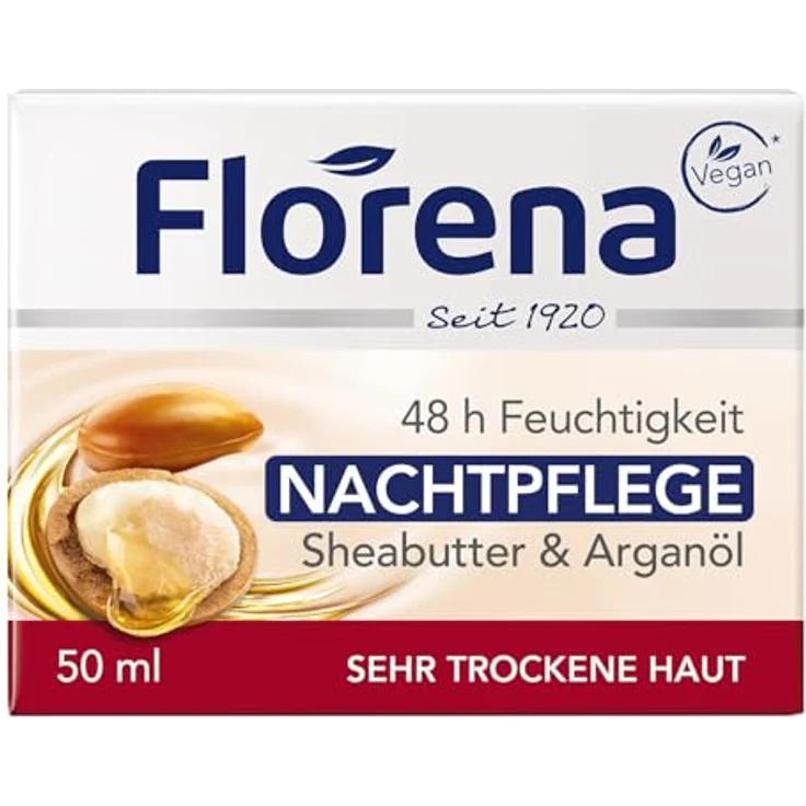 Florena Nachtpflege Sheabutter&Argan. 50 ml Nachtpflege für Damen und Herren – Bild 3