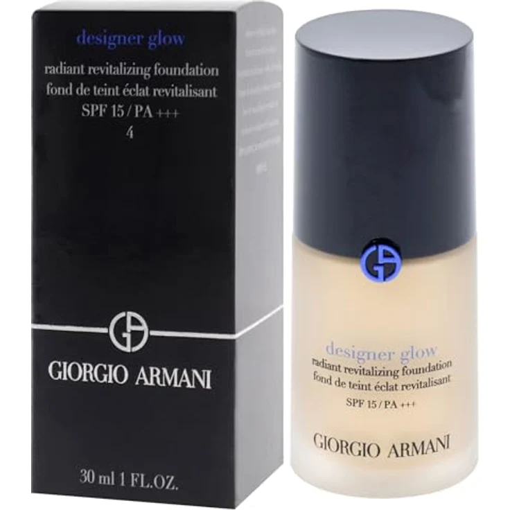 Armani Designer Glow Foundation, revitalisierendes Make-up mit SPF 15, Farbton 4, 30 ml – Bild 4