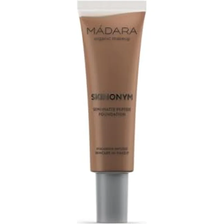 MÁDARA Organic Skincare Hautpflege, halbmatte Peptid-Foundation #85 UMBER, verstärkt durch kollagenunterstützende Peptide, halbmattes Finish, passt sich der Hauttextur an, 30 ml