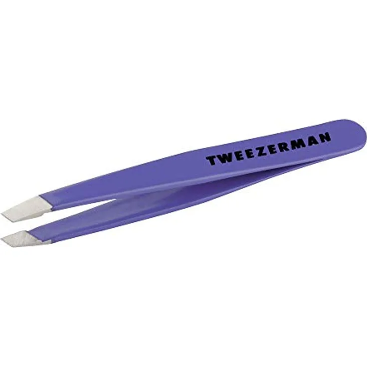 TWEEZERMAN Pinzette Mini Version mit Handgefeilter Abgeschrägter Spitze zum Augenbrauenzupfen, Lavendel Lila, 1 Stück (1er Pack) - Preisvergleich