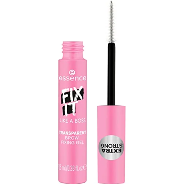 essence FIX IT LIKE A BOSS TRANSPARENT BROW FIXING GEL, Augenbrauengel, Transparent, fixierend, transluzent, vegan, ohne Mikroplastikpartikel, Nanopartikel frei, ölfrei, 1er Pack (8.5ml)