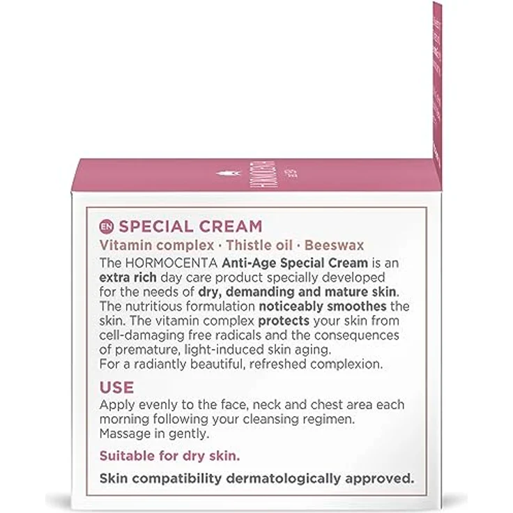 Hormocenta Anti-Age Spezialcreme 75ml - Vitalisierende Anti-Age Pflege mit Vitamin-Komplex, Bienenwachs und Distelöl, besonders reichhaltige Pflege (1 x 75ml) – Bild 5