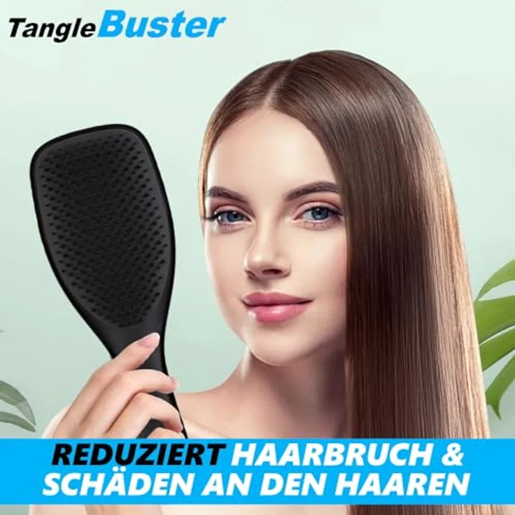 TangleBuster Anti Tangle Bürste Anti Haarbruch, entwirrende Bürste biegsame Borsten für nasses Haar – Bild 3