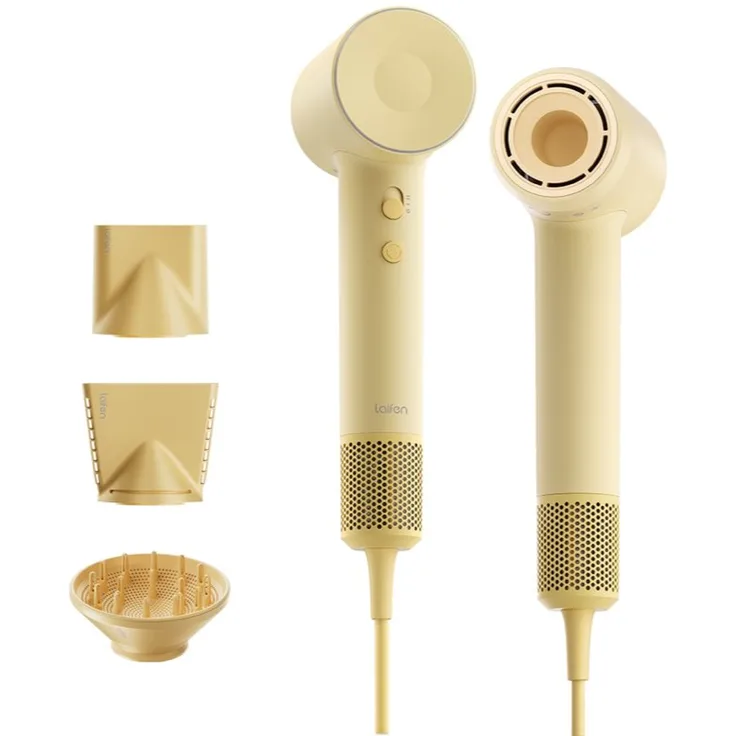 Laifen SE 2 Special Haartrockner, gelb, mit Geschwindigkeits- und Temperaturregelung, Ionen-Funktion und Diffusor