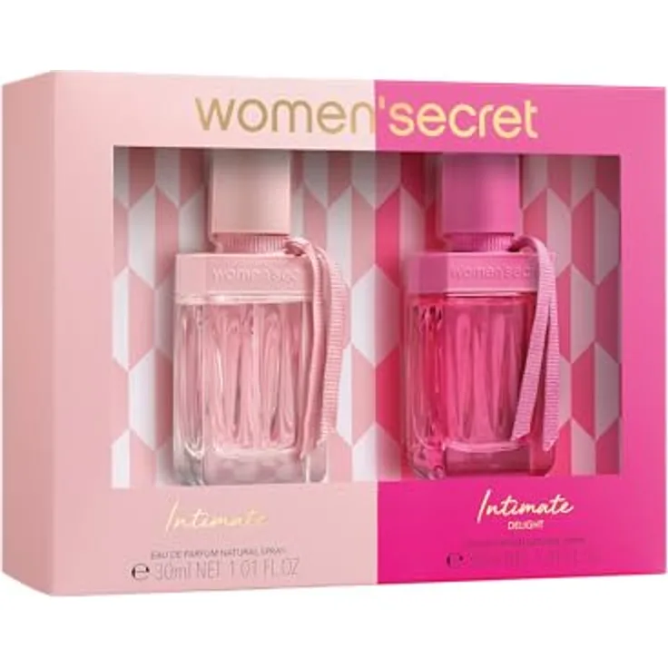 Women'secret Geschenkset Intimate Eau de Parfum 30ml + Intimate Delight Eau de Parfum 30ml, Damendüfte für moderne Weiblichkeit und Sinnlichkeit