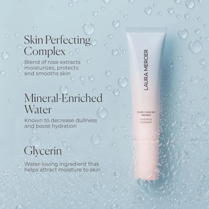 Laura Mercier Pure Canvas Hydrating Primer, Make-up-Primer mit 85% hautpflegenden Inhaltsstoffen, 30 ml – Bild 5