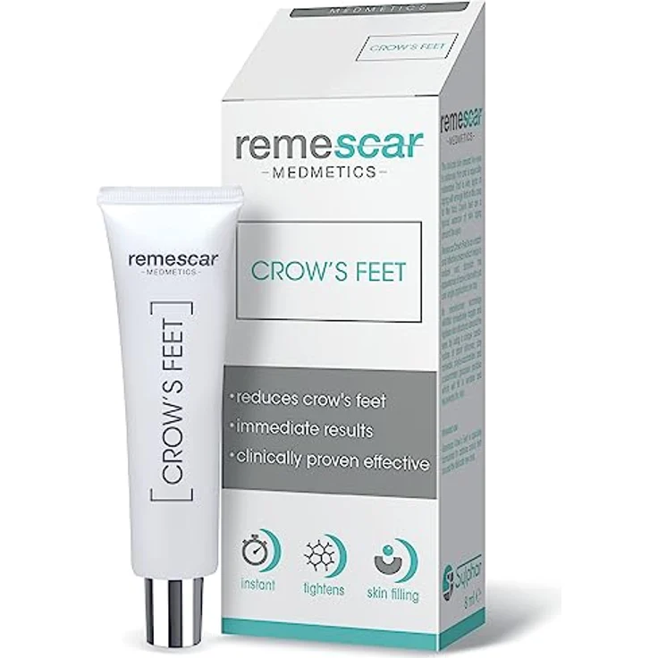 Remescar Augencreme für Krähenfüße 8g - Klinisch nachgewiesene Augencreme zur Reduzierung von Krähenfüßen - Anti-Aging-Augencreme für Männer & Frauen - Filler gegen feine Linien & Fältchen – Bild 1