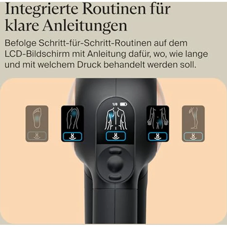 Therabody Theragun Sense 2, Massagepistole mit 5 Stufen und LCD-Display für geführte Routinen – Bild 5