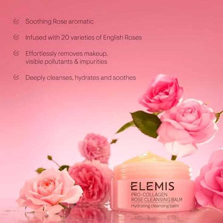 Elemis Pro-Collagen Rose Cleansing Balm, 3in1 Melting Facial Cleanser, Deep Face Wash, 100 ml, infused with Essential Oils – Bild 2