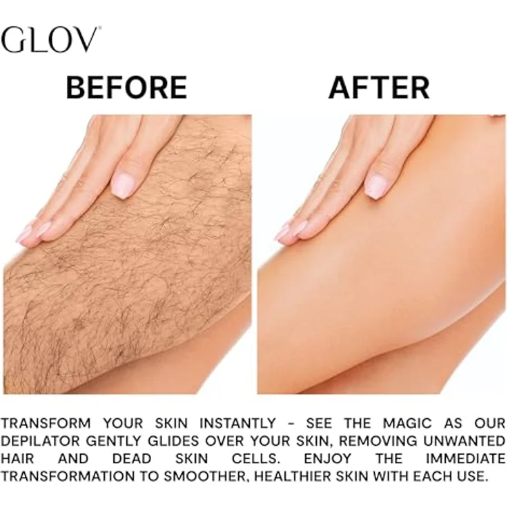 GLOV Velvet Nano Touch, 2-in-1 Fußfeile und Hautpflegegerät, sanfte Haarentfernung und Totzellen Entfernung, portable, kosmetikfrei, Reisegröße – Bild 3