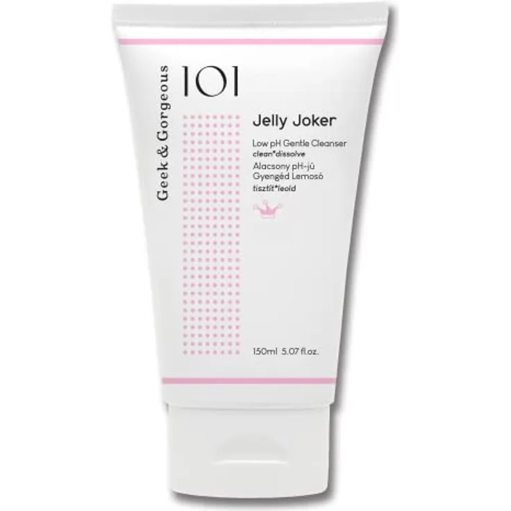 Geek & Gorgeous JELLY JOKER - Sanfter, gründlicher Gel Gesichtsreiniger - Hautreiniger und Makeup Entferner - für alle Hauttypen auch sensibler Haut - 150ml Tube