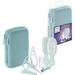 Philips AVENT Babypflege-Set SCH401/00, Nasensauger, Fingerzahnbürste, Nagel- und Haarpflegeset